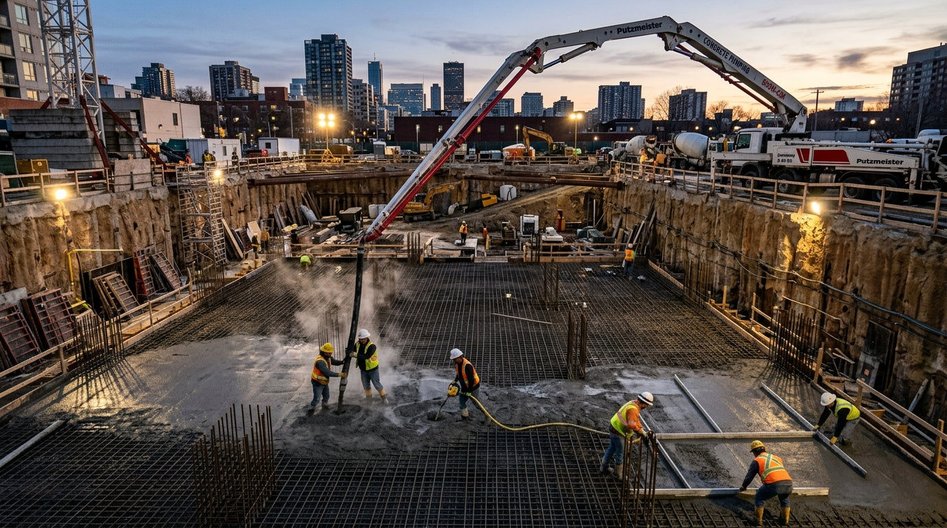 Reinforced Concrete Slab Pour
